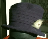 OLEMI granatowy kapelusz r 56-58