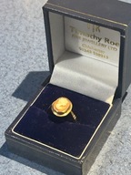 W&G BIRMINGHAM ENGLAND SYGNOWANY ZŁOTY PIERŚCIONEK CAMEO PR. 375 - 9 CT