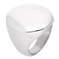 46714 Pierścionek srebrna stal chirurgiczna 316L średnica 19 mm sygnet