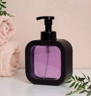 Dozownik pojemnik na mydło płyny czarny transparentny do łazienki 500ml