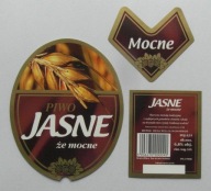 ETYKIETA PIWO JASNE ŻE MOCNE BROWAR MĘCKA WOLA SIERADZ + KONTRA I KRAWATKA