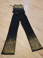 Girls kostium taneczny komplet kombinezon spodnie i bluzka zdoiona 11-12lat