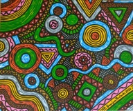 Gracjan Roztocki - Kolorowe wariacje PŁÓTNO 46 x 55 cm.