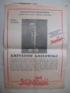 WYBORY DO SENATU 1989 KRAKÓW K. KOZŁOWSKI MKO SOLIDARNOŚĆ PLAKAT WYBORCZY