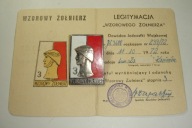Odznaka Wzorowy Żołnierz 3 stopnia - duża, wz. 1968 + legitymacja
