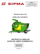 SIPMA RB 1500 KRUK - instrukcja obsługi, katalog części (2016-...)