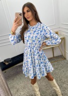 Sukienka w kwiaty z wiązaniem z tyłu roz. uni