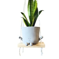 DONICZKA DONICA GLINIANA OSŁONKA Z GLINY własnoręczna dekoracja + huśtawka