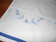 Ręcznik kuchenny , niebieski haft
