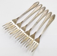 PIĘKNE STARE SYGNOWANE WIDELCE DO CIAST KOMPLET 6 szt. ZOBACZ!