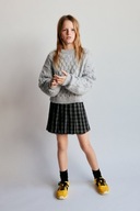 DZIANINOWY SWETER W WARKOCZE DZIEWCZYNKA 164