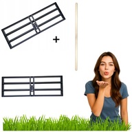 RĘCZNY NIWELATOR TERENU 90X30 CM + TRZONEK RÓWNIARKA DO TRAWY PODŁOŻA