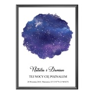 MAPA GWIAZD PARSONALIZOWANY PREZENT NA WALENTYNKI KREATYWNY PREZENT OBRAZ