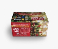 Kurtyna 160 LED zimny biały 3x1m lampki na okno 8 trybów święta