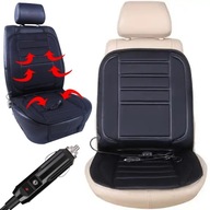 Mata grzejąca samochodowa 12V z pilotem, czarna