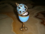 RĘCZNIE WYKONANE DEKORACYJNE EKSKLUZYWNE JAJKO VINTAGE FEBERGE ENGLAND