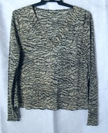 BLUZKA DAMSKA CZARNO-KREMOWA 42-44
