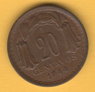 Chile 20 centavo, 1944