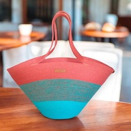 Koszyk na prezent dla mamy torba miejska ręcznie szyta kolorowa La Panier