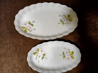 WAŁBRZYCH 2 DUŻE PÓŁMISKI OWALNE STARA PORCELANA PRL VINTAGE 28 i 35 cm