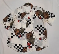 tunika rozpinana damska zwiewna XL krótki rękaw