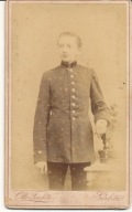 Foto Otto Taschtel Zgorzelec Żołnierz karton wym.10,5 X 6,5 cm