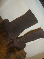 BUTY  TOMMY HILFIGER-R-37-WKŁ-24CM-SKÓRA NAT-ZNAKOMITE.