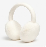 DAMSKIE BIAŁE ZIMOWE NAUSZNIKI REGULOWANE, SKŁADNAE, WYGODNE