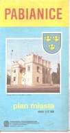 PABIANICE - PLAN MIASTA Z 1989 ROKU.