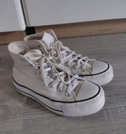 Białe trampki wysokie 37,5