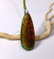 Wisior, naszyjnik z naturalnym agatem smoczym