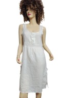 SUKIENKA włoska LNIANA z kieszeniami 38