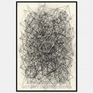 Radiant geometria zapis przyszłości szkic obraz na płótnie 55x80 kreski art