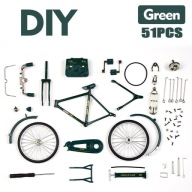 Metalowy model Roweru do samodzielnego złożenia Zielony GREEN