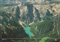 WŁOCHY - LAGO DI BRAIES - DOLOMITI - DOLOMITY - Z LOTU PTAKA