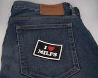 Naszywka Haftowana I LOVE MILFs Humor – 7,5 x 5,5 cm