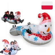 Dmuchane Sanki Bałwanek XXL 2-Osobowe – Zimowy Ślizg na Śnieg 138x74x80 cm