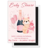 MAGNES z tekstem PAMIĄTKA na BABY SHOWER PREZENT narodziny dziecka UPOMINEK