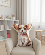 Poduszka przytulanka kształtka piesek chihuahua 40cm