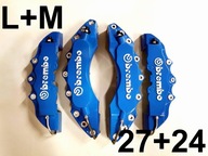 Nakładki 3D zaciski hamulce BREMBO L+M Niebieskie