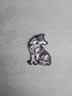 Pin przypinka broszka wilk pies witraż mazaika