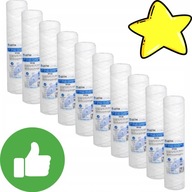 ZESTAW 10X WKŁAD SZNURKOWY 10 CALI 20 MIKRON FILTR WODY USTM PP20 FILTRACJA