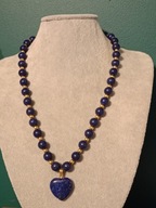 Piękny naszyjnik z wisiorkiem, lapis lazuli