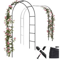 PERGOLA OGRODOWA METALOWA CZARNA DO RÓŻ PNĄCZY WINOGRON ŁUK STELAŻ 240 CM