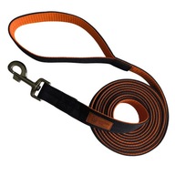 Smycz dla psa GoldenTail 3m duży karabińczyk pomarańczowa czarna mocna