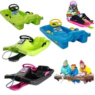 PLASTIKOWE SANKI MARMAT ŚLIZG BOBSLEJ Z KIEROWNICĄ I HAMULCAMI POLSKIE