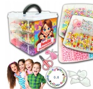 ZESTAW KORALIKÓW DO ROBIENIA BRANSOLETEK NASZYJNIKÓW KORALIKI DIY PREZENT