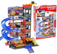 PARKING GARAŻ TOR DLA DZIECI Z AUTKAMI ZESTAW 4 PIĘTROWY ZABAWKA NA PREZENT