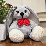 MASKOTKA SZYDEŁKOWA RĘKODZIEŁO KRÓLIK "JULEK" HANDMADE KRÓLICZEK