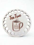 drewniana Baza kubek szydełkowania koszyka herbata 10cm makrama grawer